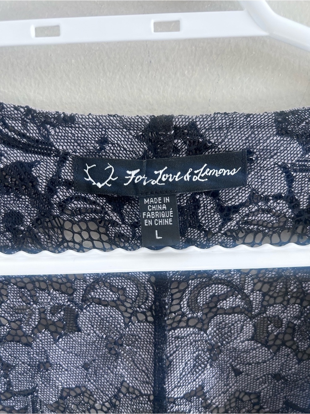 For Love & Lemons Theodora Lace Mini Dress Grey Size L - Picture 3 of 6